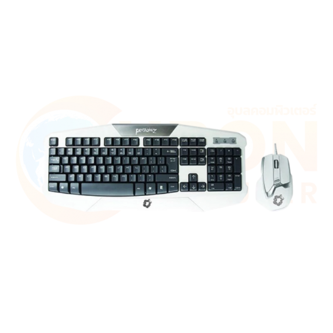 MOUSE + KEYBOARD  PENTAGONZ HENODUS WHITE