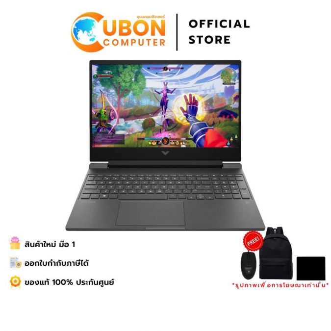 HP VICTUS 15-FA2305TX NOTEBOOK (โน้ตบุ๊ค) INTEL CORE I7-13620H / RTX 5060 / 16GB / 512GB / WIN 11 / ประกันศูนย์ 2 ปี
