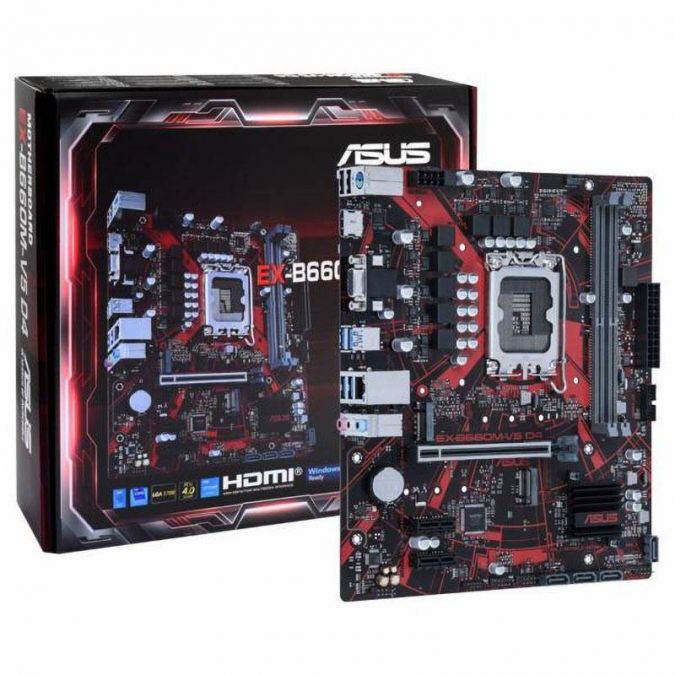 MAINBOARD (เมนบอร์ด)  1700 ASUS EX-B660M-V5 D4 ประกันศูนย์ 3 ปี