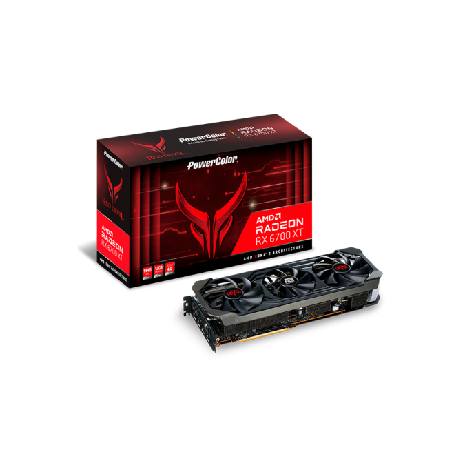 การ์ดจอ POWER COLOR RED DEVIL AMD RADEON RX 6700XT 12GB GDDR6 (AXRX 6700XT 12GBD6-3DHE/OC)