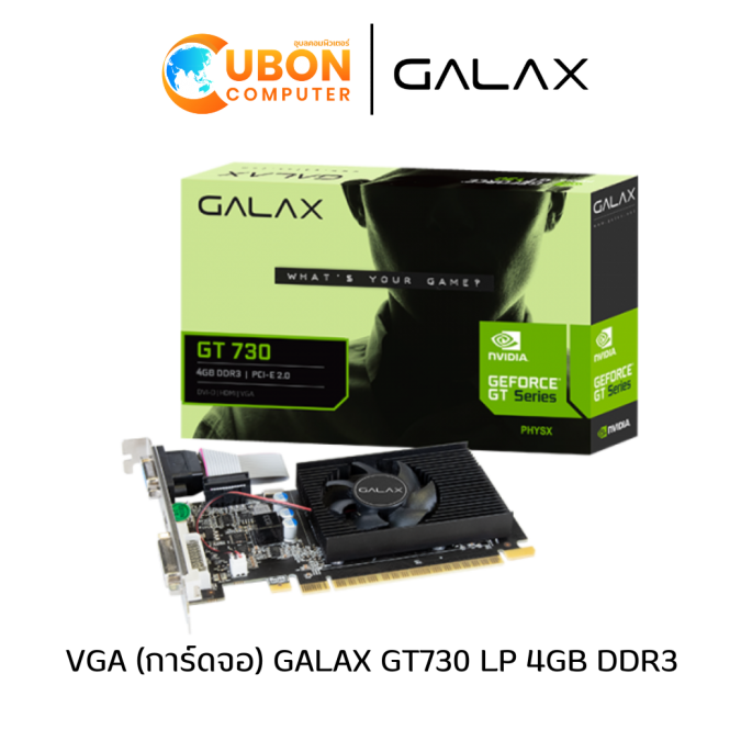 VGA (การ์ดจอ) GALAX GT730 LP 4GB DDR3