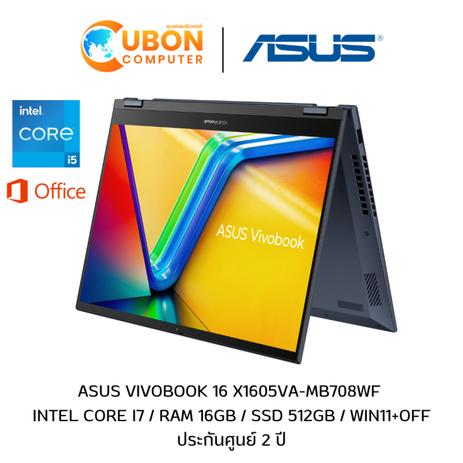 ASUS VIVOBOOK S 14 Flip TP3402VA-LZ503WF NOTEBOOK (โน๊ตบุ๊ค) INTEL CORE I5-13500H / RAM 16GB / SSD512GB / WIN11+OFF / ประกันศูนย์ 2 ปี