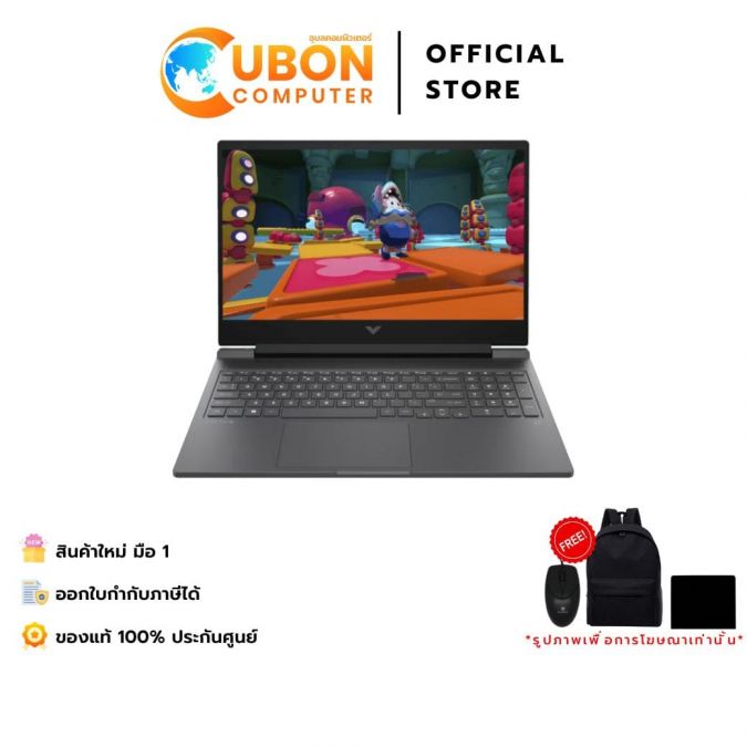 HP VICTUS 16-R0356TX NOTEBOOK (โน๊ตบุ๊คเกมมิ่ง) INTEL CORE I5-13500HX / RTX 4060 / 16GB / 512GB / WIN11 / ประกันศูนย์ 2 ปี