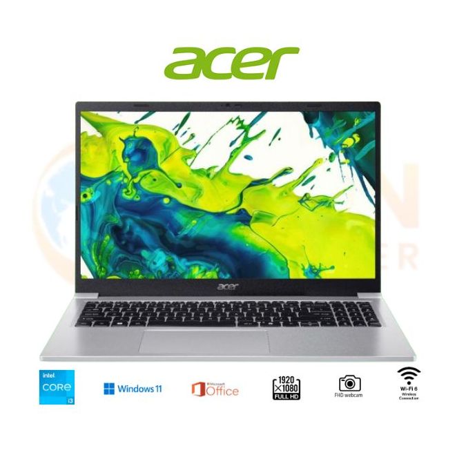 ACER ASPIRE LITE 15 AL15-52P-38J3 NOTEBOOK (โน้ตบุ๊ค) INTEL CORE I3-1315U / 8GB / 512GB / WIN11+OFF 2024 / ประกันศูนย์ 2 ปี OSS