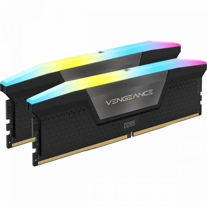 RAM (แรมพีซี) 32GB (16GBx2) DDR5 6200MHz RAM CORSAIR VENGEANCE RGB BLACK