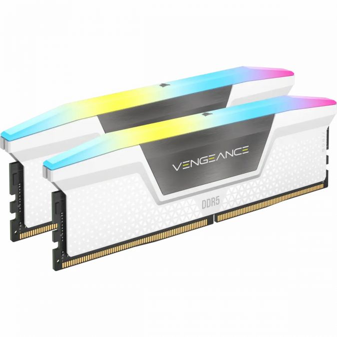 RAM (แรมพีซี) 32GB (16GBx2) DDR5 6200MHz RAM CORSAIR VENGEANCE RGB WHITE