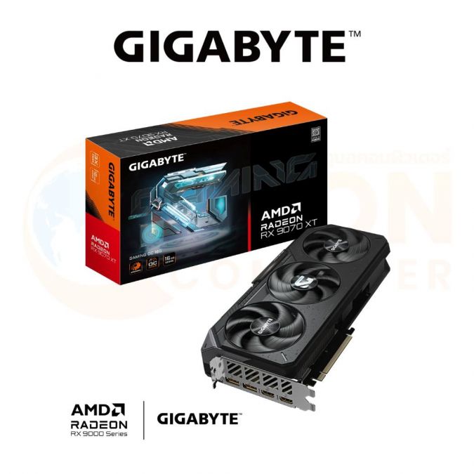 VGA การ์ดจอ GIGABYTE RADEON RX 9070 XT GAMING OC 16GB GDDR6 - 3 YEAR