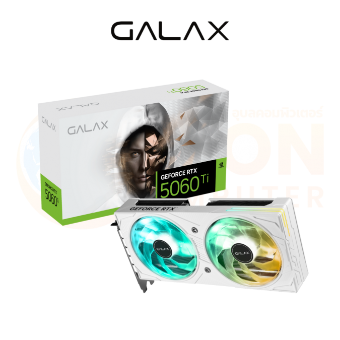 VGA การ์ดจอ GALAX GEFORCE RTX 5060 TI EX 1-CLICK OC WHITE 8GB GDDR7