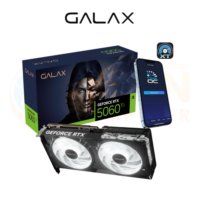 VGA การ์ดจอ GALAX GEFORCE RTX 5060 TI 1-CLICK OC 16GB GDDR7