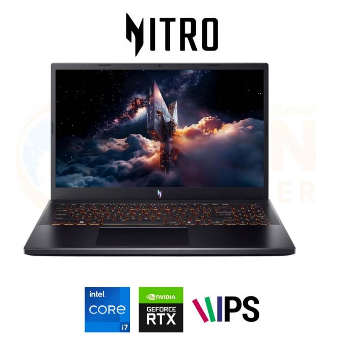 ACER NITRO V15 ANV15-52-73BK NOTEBOOK (โน้ตบุ๊ค) INTEL CORE I7-13620H / RTX 5050 / 16GB / 512GB / WIN11 / ประกันศูนย์ 3 ปี OSS