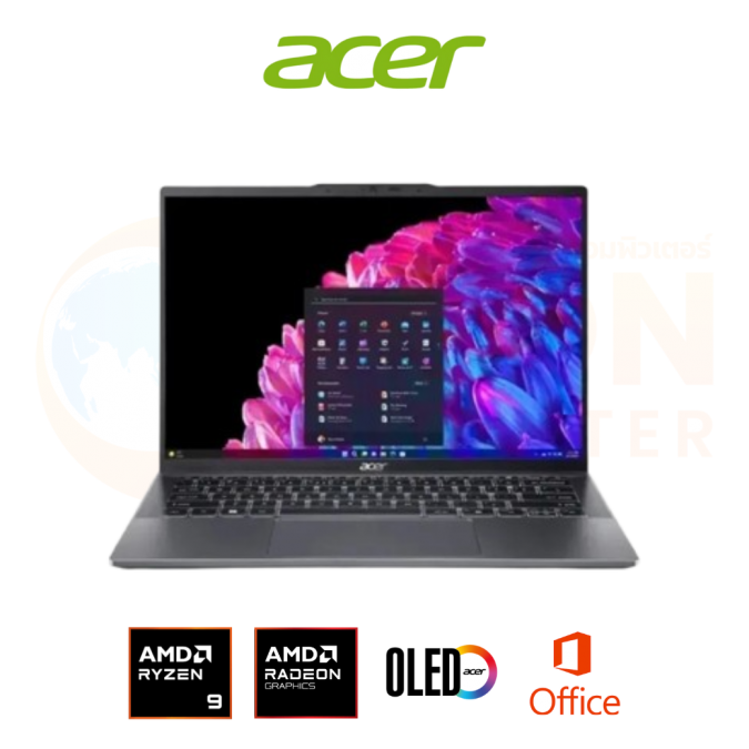 ACER SWIFT GO 14 SFG14-63-R950 NOTEBOOK (โน้ตบุ๊ค) AMD RYZEN 9 8945HS / 16GB / 1TB / WIN 11+OFF / ประกันศูนย์ 3 ปี
