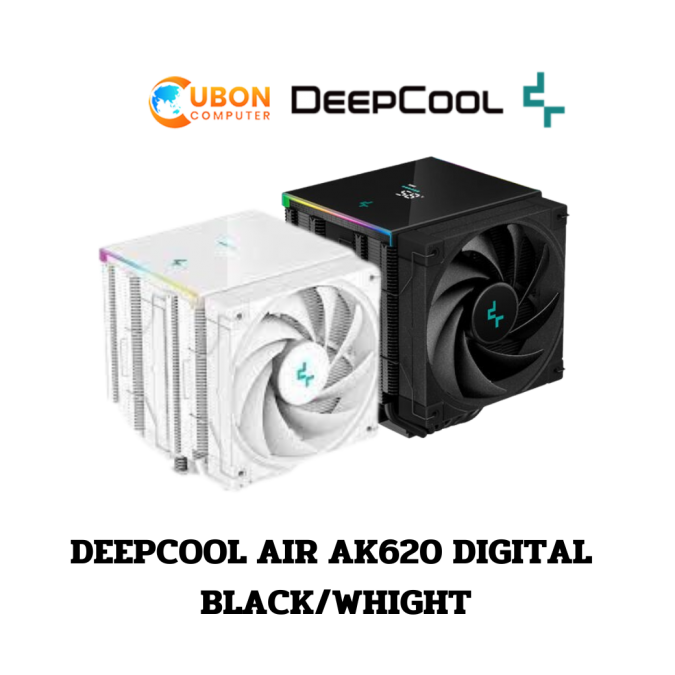  CPU COOLER (พัดลมซีพียู) DEEPCOOL AIR AK620 DIGITAL  BLACK / WHITH ประกันศูนย์ 3 ปี