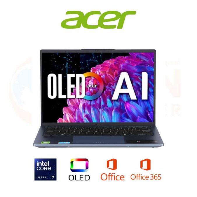ACER SWIFT GO 14 SFG14-73-70R3 NOTEBOOK (โน้ตบุ๊ค)  CORE ULTRA 7 155H / INTEL ARC / 32GB / 1TB / WIN11+OFF  / ประกันศูนย์ 3 ปี OSS