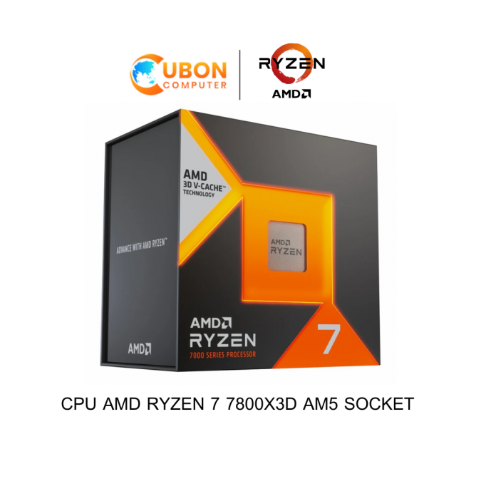 CPU AMD RYZEN 7 7800X3D 4.2 GHz AM5 SOCKET ประกัน 3 ปี