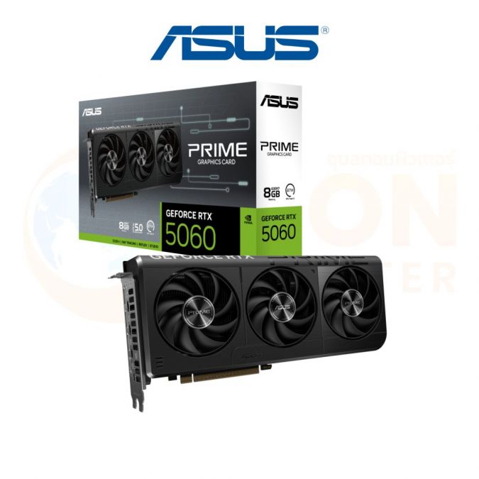 VGA การ์ดจอ ASUS PRIME GEFORCE RTX 5060 8GB GDDR7 ประกันศูนย์ 3 ปี