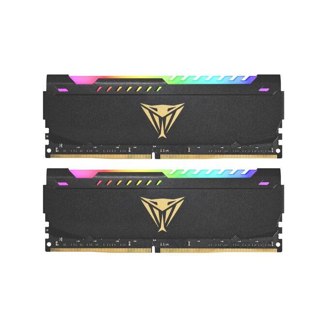 RAM(แรม) PATRIOT VIPER STEEL BLACK RGB 32GB DDR4 [2x16GB] 3600MHZ