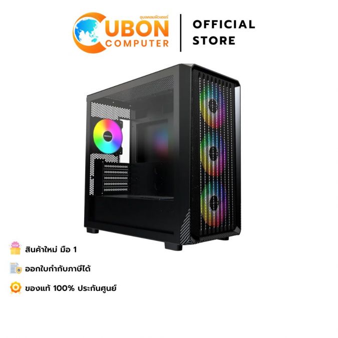 CASE (เคส) MONTECH X5M BLACK MICRO-ATX - 1 YEAR