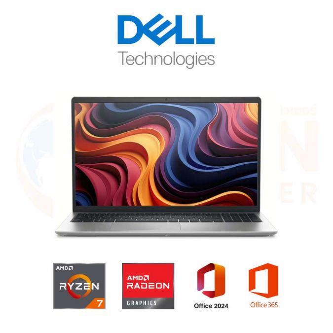DELL DC15255R7161 NOTEBOOK (โน้ตบุ๊ค) AMD RYZEN 7 7730U / 16GB / 1TB / WIN 11 + OFF 2024 + OFF 365 / 2 YEAR