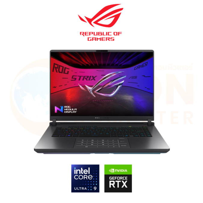 ASUS ROG STRIX G16 G615LP-S5041W NOTEBOOK (โน้ตบุ๊ค) INTEL CORE ULTRA 9 275HX / RTX 5070 / 16GB / 1TB / WIN11 / ประกันศูนย์ 3 ปีOSS