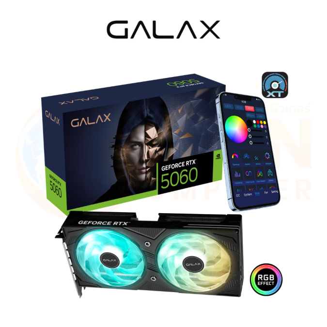 VGA การ์ดจอ GALAX GEFORCE RTX 5060 EX 1-CLICK OC 8GB GDDR7