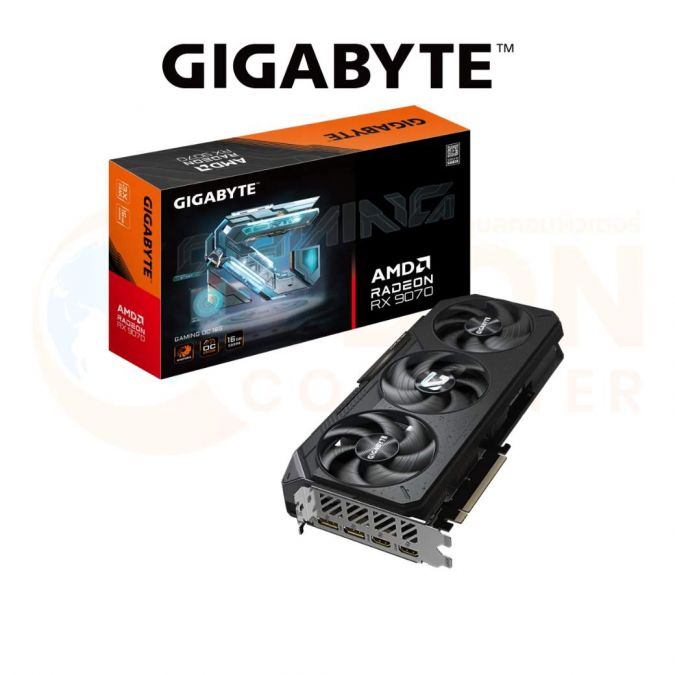 VGA การ์ดจอ GIGABYTE RADEON RX 9070 GAMING OC 16GB GDDR6 - 3 YEAR