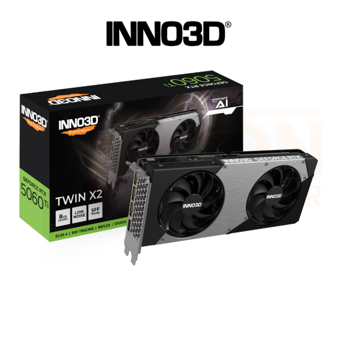 VGA การ์ดจอ INNO3D GEFORCE RTX 5060 TI TWIN X2 8GB GDDR7 ประกันศูนย์ 3 ปี