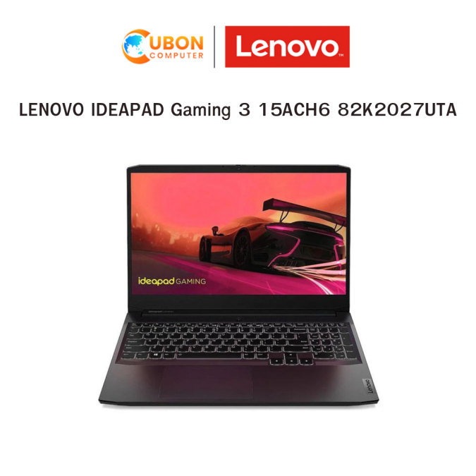 LENOVO IDEAPAD Gaming 3 15ACH6 82K2027UTA NOTEBOOK (โน๊ตบุ๊ค) AMD RYZEN-5500H / 16GB / 512GB / WIN11 ประกันศูนย์2ปี