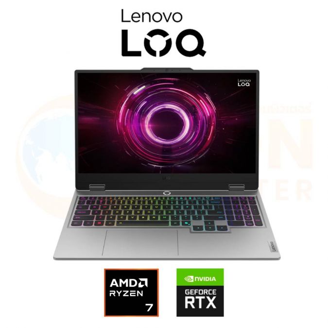 LENOVO LOQ 15AHP10 83JG0054TA NOTEBOOK (โน้ตบุ๊ค) AMD RYZEN 7 250 / RTX 5050 / 16GB / 512 GB / WIN 11 / ประกันศูนย์ 2 ปี