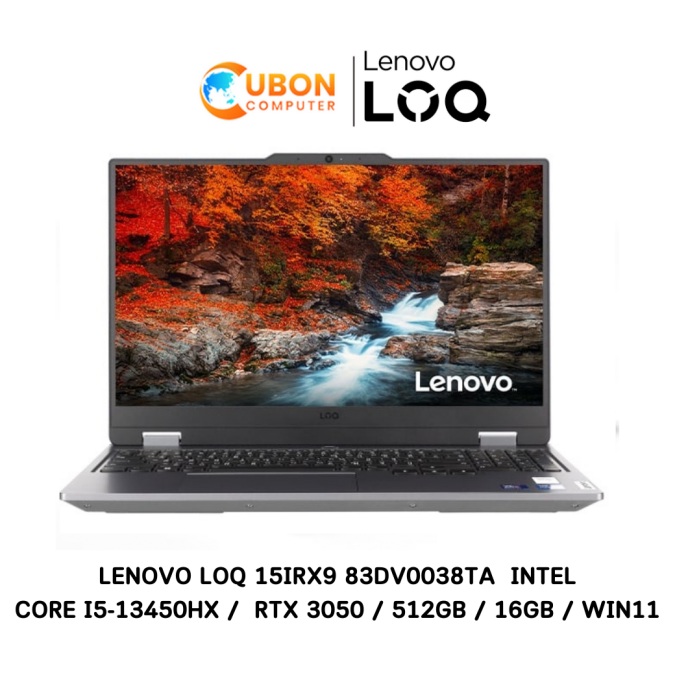 LENOVO LOQ 15IRX9 83DV0038TA (โน๊ตบุ๊ค) INTEL CORE I5-13450HX /  RTX 3050 / 512GB / 16GB / WIN11  ประกันศูนย์ 3 ปี