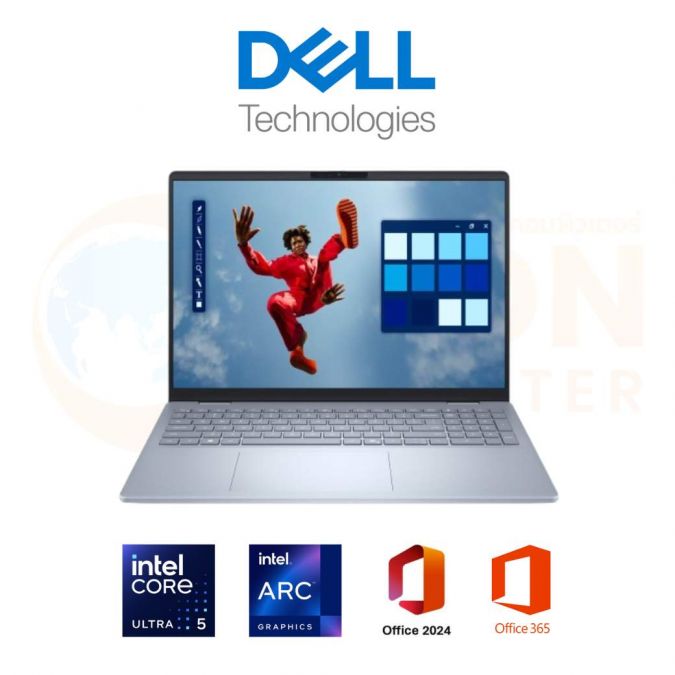 DELL 16 PLUS DB16250-ODB16250U501 NOTEBOOK (โน้ตบุ๊ค) INTEL CORE ULTRA 5 226V / 16GB / 1TB / WIN 11 + OFF 2024 + OFF 365 / 2 YEAR
