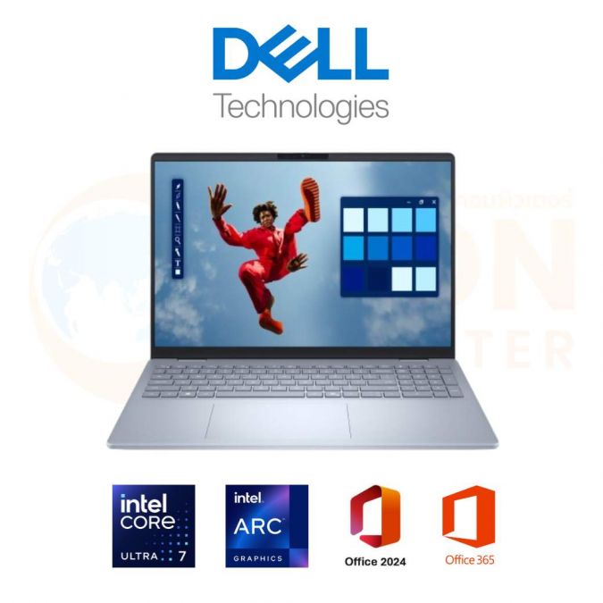 DELL 16 PLUS DB16250-ODB16250U701 NOTEBOOK (โน้ตบุ๊ค) INTEL CORE ULTRA 7 256V / 16GB / 1TB / WIN 11 + OFF 2024 + OFF 365 / 2 YEAR