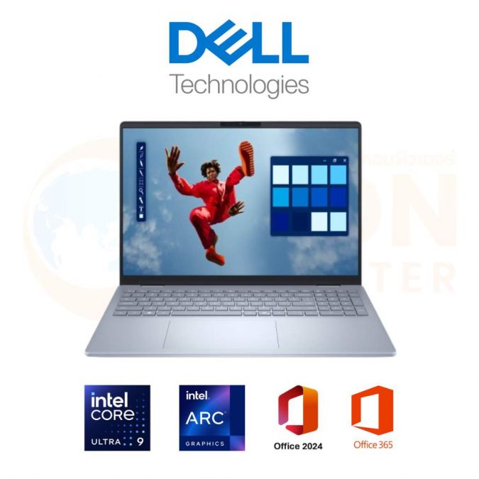 DELL 16 PLUS DB16250-ODB16250U901 NOTEBOOK (โน้ตบุ๊ค) INTEL CORE ULTRA 9 288V / 32GB / 2TB / WIN 11 + OFF 2024 + OFF 365 / 2 YEAR
