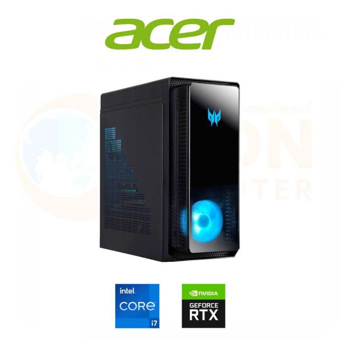 DESKTOP (เดสก์ท็อป) ACER PREDATOR PO3-655-14F32G0TMGi/T002 / INTEL CORE I7-14700F / RTX 4070 / 32GB / 1TB / WIN11 / รับประกัน 3 ปี OSS