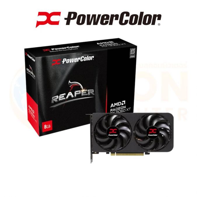 VGA การ์ดจอ POWER COLOR REAPER AMD RADEON RX 9060 XT 8GB GDDR6 - 3 YEAR