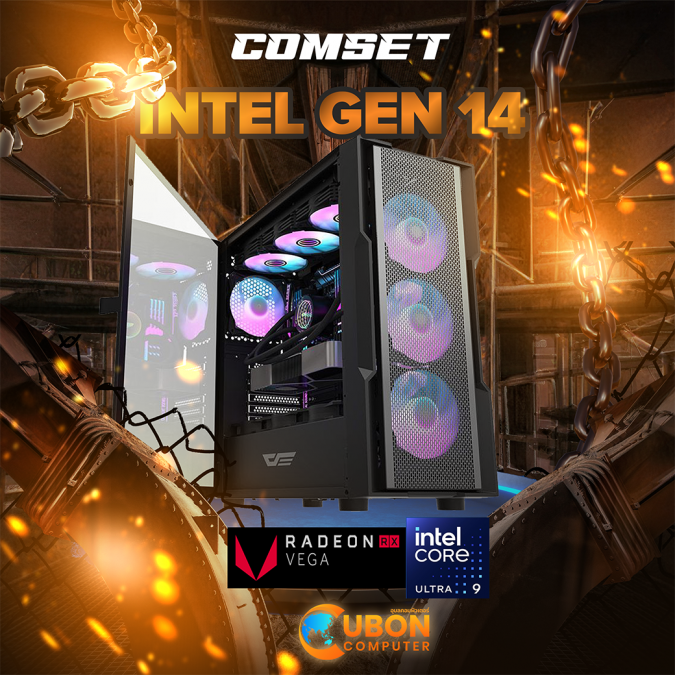 COMSET INTEL GEN14 คอมประกอบ i9-14900K / RX7900XTX / Z790 / RAM 32GB 6000MHZ / SSD M.2 1TB / 1000W GOLD (Q4-01)