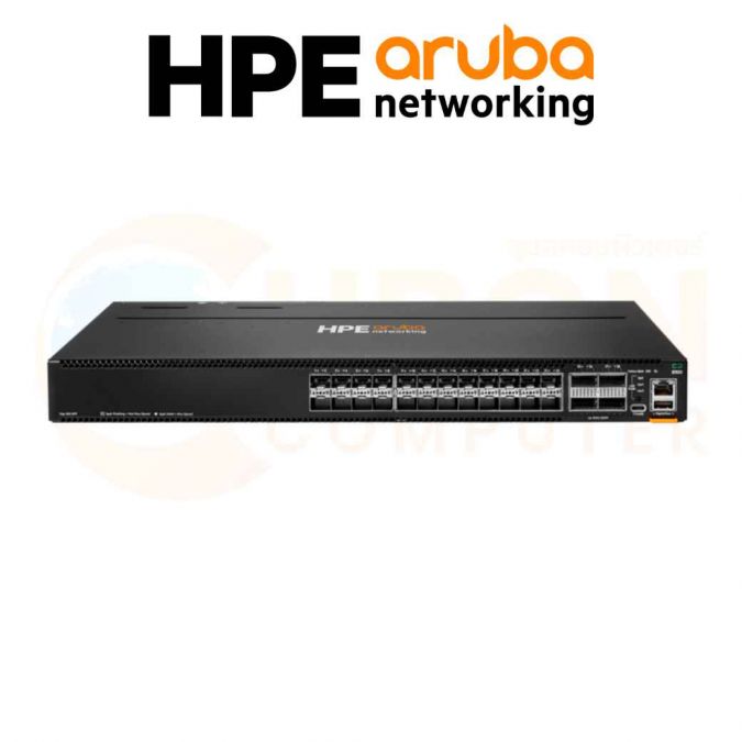 SWITCH (สวิตช์)HPE Aruba Networking CX 8100 24x10G SFP+ 4x40/100G QSFP28 BF Airflow 3Fan 2AC PSU Switch Bdl (R9W87A)