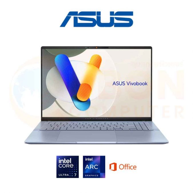 ASUS VIVOBOOK S16 S5606MA-MX772WS NOTEBOOK (โน๊ตบุ๊ค) INTEL ULTRA 7 155H / 16GB / 1TB / WIN11+OFF / ประกันศูนย์ 2 ปี