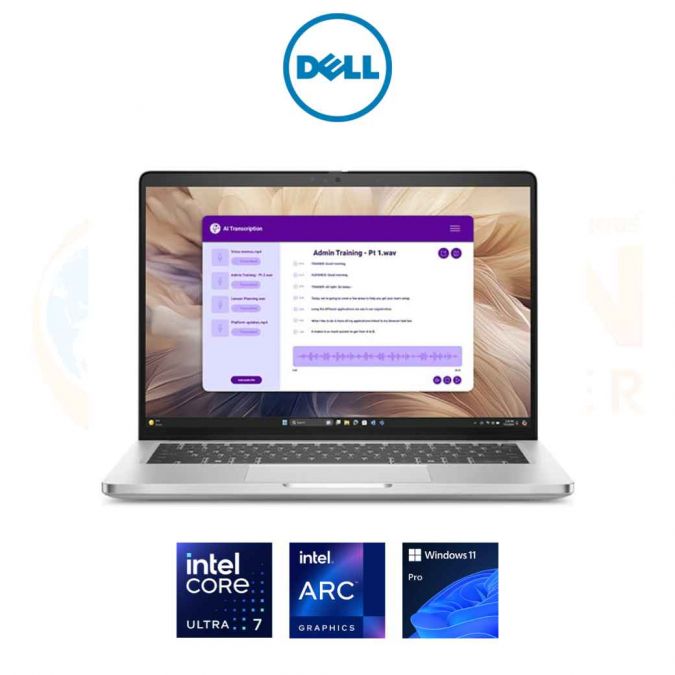 DELL PRO 14 PLUS PB14250 SNSPB142502 NOTEBOOK (โน้ตบุ๊ค) INTEL CORE ULTRA 7 266V / 16GB / 512GB / WIN11PRO / ประกันศูนย์ 3 ปี