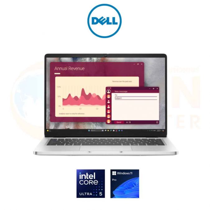 DELL PRO 14 PC14250 SNSPC1425009 NOTEBOOK (โน้ตบุ๊ค) INTEL CORE ULTRA 5 235U / 16GB / 512GB / WIN11PRO / ประกันศูนย์ 3 ปี