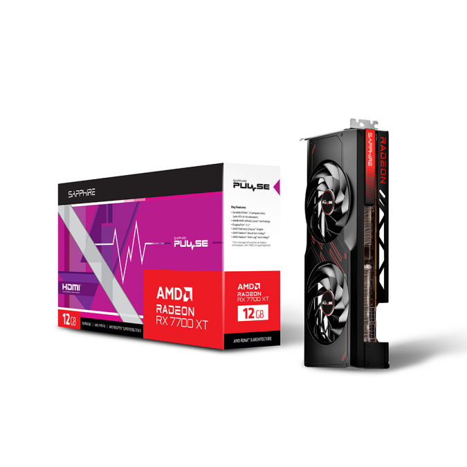 การ์ดจอ VGA SAPPHIRE PULSE AMD Radeon RX 7700 XT GAMING 12GB (รับประกัน 3ปี)