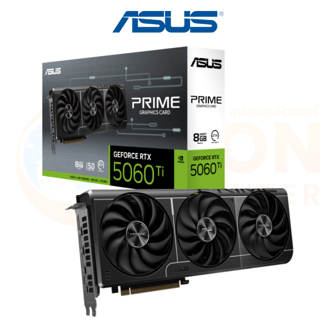 VGA การ์ดจอ ASUS PRIME GEFORCE RTX 5060 TI 8GB GDDR7 ประกันศูนย์ 3 ปี