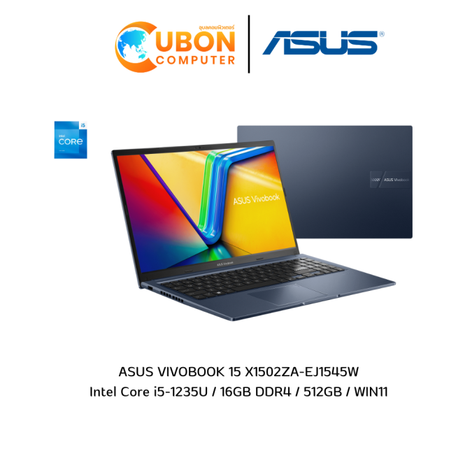 NOTEBOOK (โน๊ตบุ๊ค) ASUS VIVOBOOK 15 X1502ZA-EJ1545W Intel Core i5-1235U / 16GB DDR4 / 512GB / WIN11