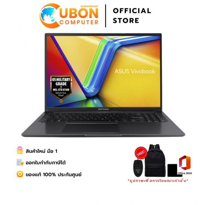 ASUS Vivobook 16 X1605VA-MB735WA NOTEBOOK(โน้ตบุ๊ค) /INTEL CORE i7-13620H/16GB/512GB/WIN11/OFF2024+365/ประกันศูนย์ 2 ปี
