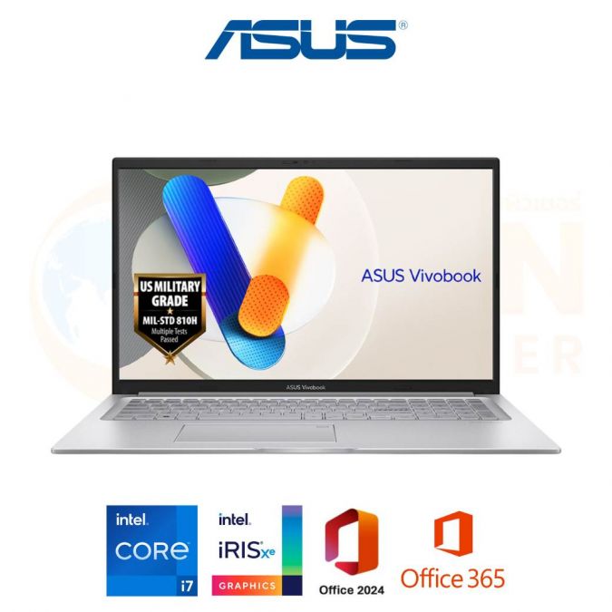 ASUS VIVOBOOK 17 X1704VA-AU509WA NOTEBOOK (โน้ตบุ๊ค) INTEL CORE I7-1355U / 16GB / 512GB / WIN 11 + OFF 2024 + OFF 365 / 2 YEAR 