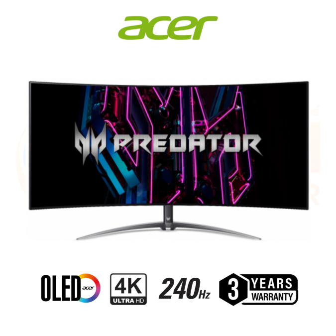 ACER MONITOR (จอมอนิเตอร์) X49 XBMIPPHUZX - 49 INCH OLED 240HZ 5120X1440 - 3 YEARS