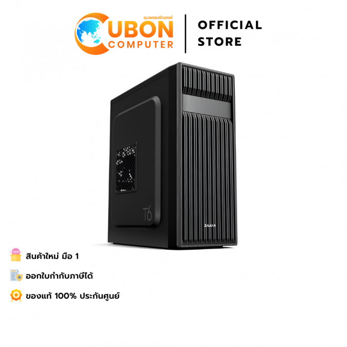 CASE (เคส) ZALMAN T6 BLACK ATX - 1 YEAR