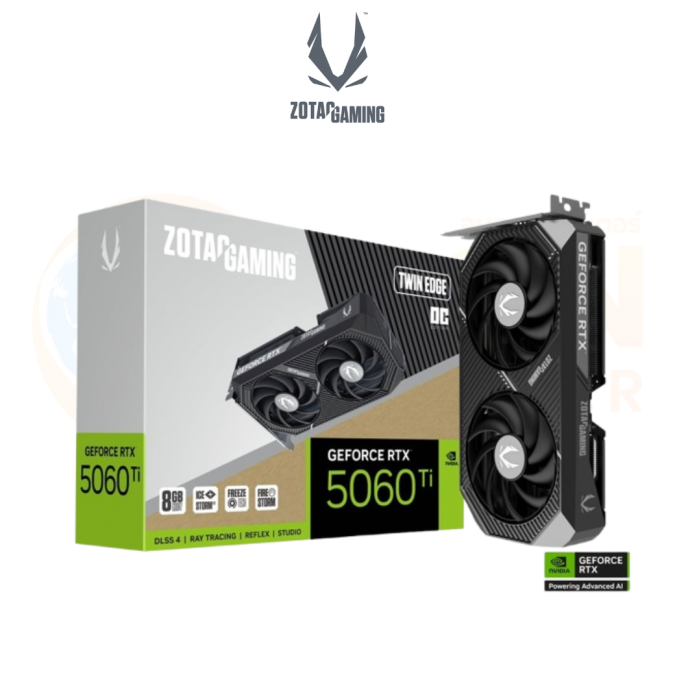 VGA การ์ดจอ ZOTAC GAMING GEFORCE RTX 5060 TI 8GB TWIN EDGE OC GDDR7