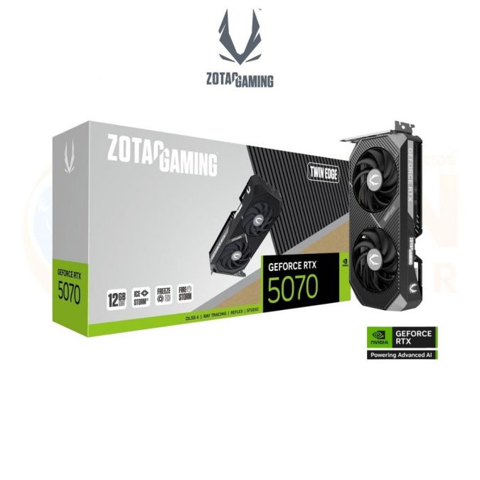 VGA การ์ดจอ ZOTAC GAMING GEFORCE RTX 5070 TWIN EDGE 12GB GDDR7