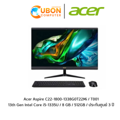 Acer Aspire C22-1800-1338G0T22Mi / T001  13th Gen Intel Core i5-1335U / 8 GB / 512GB / ประกันศูนย์ 3 ปี