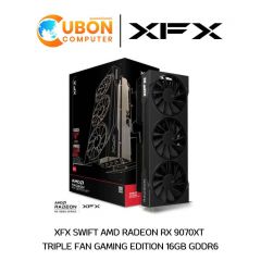 VGA การ์ดจอ XFX SWIFT AMD RADEON RX 9070 XT TRIPLE FAN GAMING EDITION 16GB GDDR6